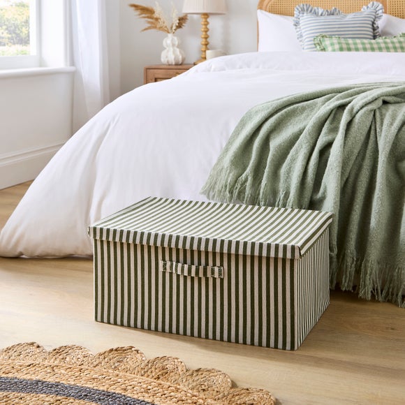 Striped Foldable Rectangle Storage Box