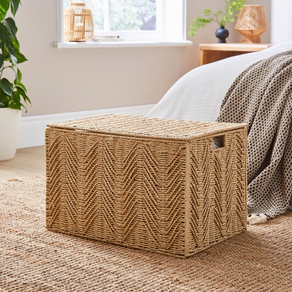 Global Herringbone Lidded Storage Trunk