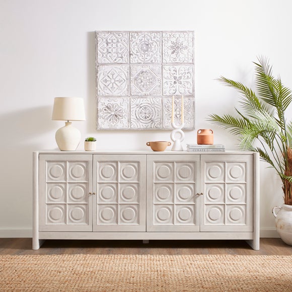 Theodore Extra Wide Mango Wood Sideboard – Dark Wood