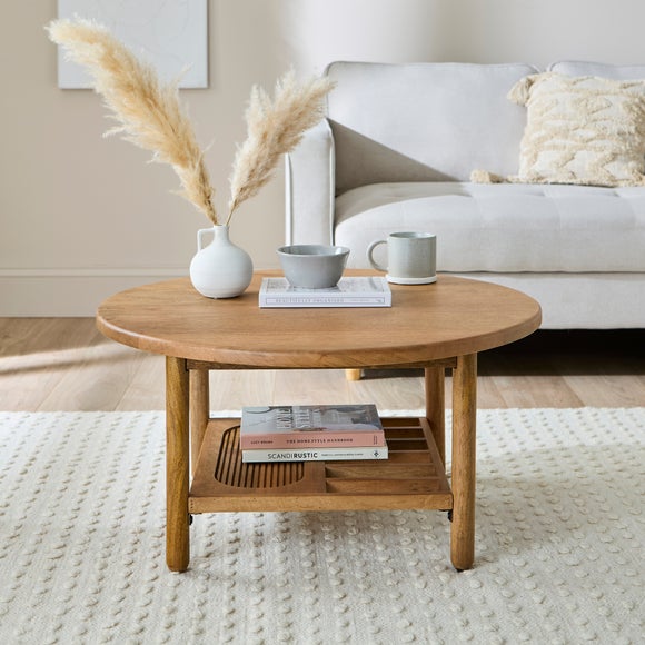 Khari Round Mango Wood Coffee Table