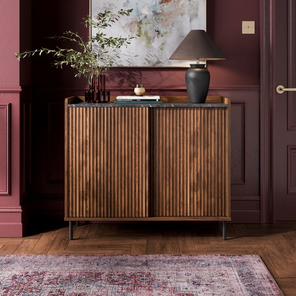 Georgi Marble-Effect Small Sideboard