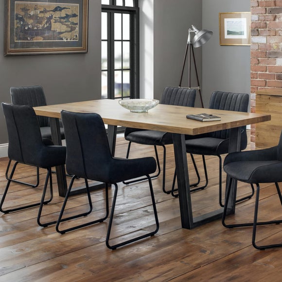 Brooklyn Dark Oak Rectangular Dining Table – 6 Seater