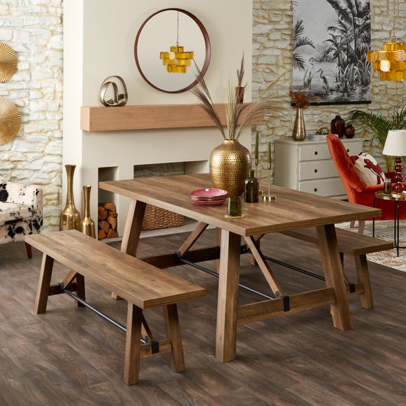 Fulton Trestle Rectangular Dining Table – 6 Seater