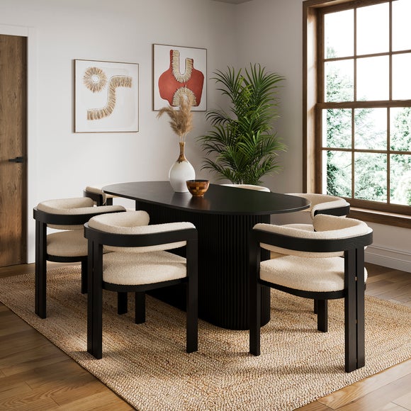 Amari Oval Oak Dining Table – 6 Seater