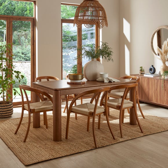 Reeva Extendable Rectangular Dining Table – 6 to 8 Seater