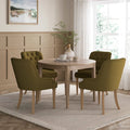 Bromley II Round-to-Oval Extendable Dining Table – 4 to 6 Seater