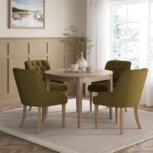 Bromley II Round-to-Oval Extendable Dining Table – 4 to 6 Seater
