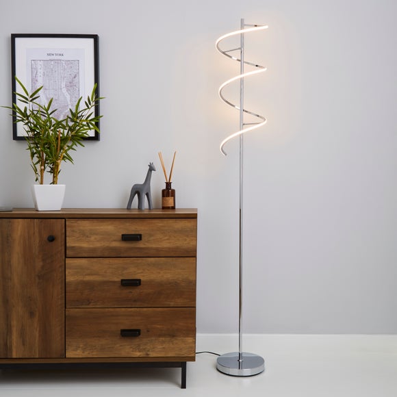 Apollo Integrated LED Chrome Dimmable Floor Lamp