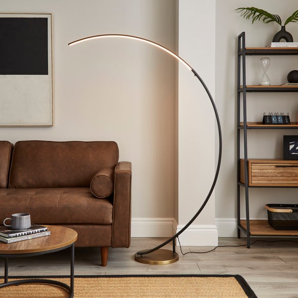 Quinlan Exaggerated Arc Touch-Dimmable Floor Lamp