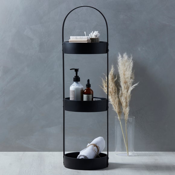 Elements Matte Black 3-Tier Bathroom Storage Caddy