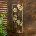Gold Ginkgo Leaf Metal Wall Art Panel – Indoor & Outdoor 81cm