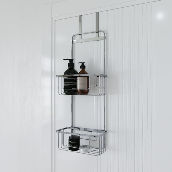 Rust-Free Over-Door 2-Tier Bathroom Storage Caddy