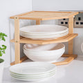 Tiered Corner Cupboard Storage Organiser Shelf
