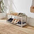 Ainsley Stone-Colour 2-Tier Shoe Rack
