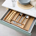 Expandable Acacia Wood Cutlery Drawer Organiser – Up to 7 Sections