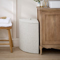 Bouclé Corner Laundry Basket – Soft Textured Finish