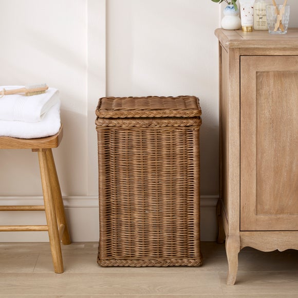 Vintage Wicker Laundry Hamper – Natural Woven Style