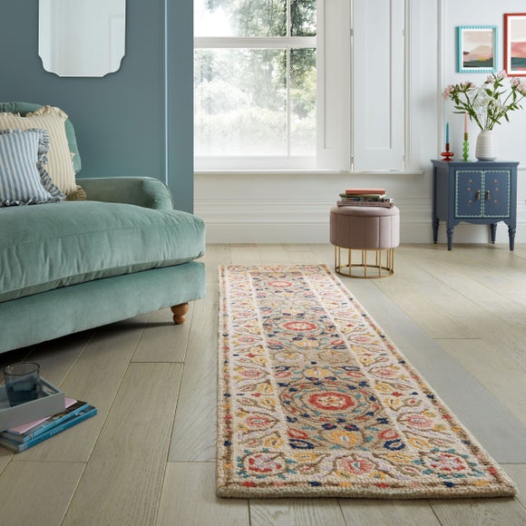 Hani Floral Wool Hallway Runner
