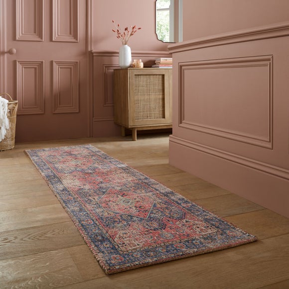 Dua Pink Jute Traditional Runner – 60 × 230cm