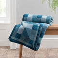 Super Soft Mini Squares Textured Throw – Orange