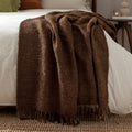 Yard Candar Cosy Woven Tassel-Edge Sofa Throw