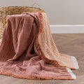 Reversible Muslin Cotton Decorative Sofa Throw