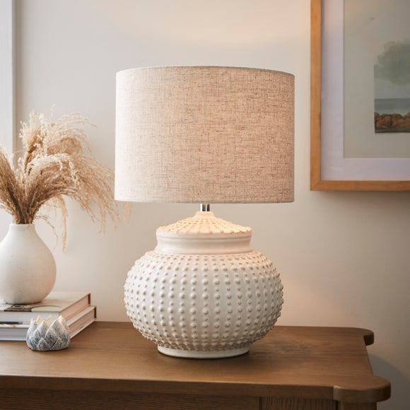 Zeeburg Urchin Sculptural Cream Ceramic Table Lamp