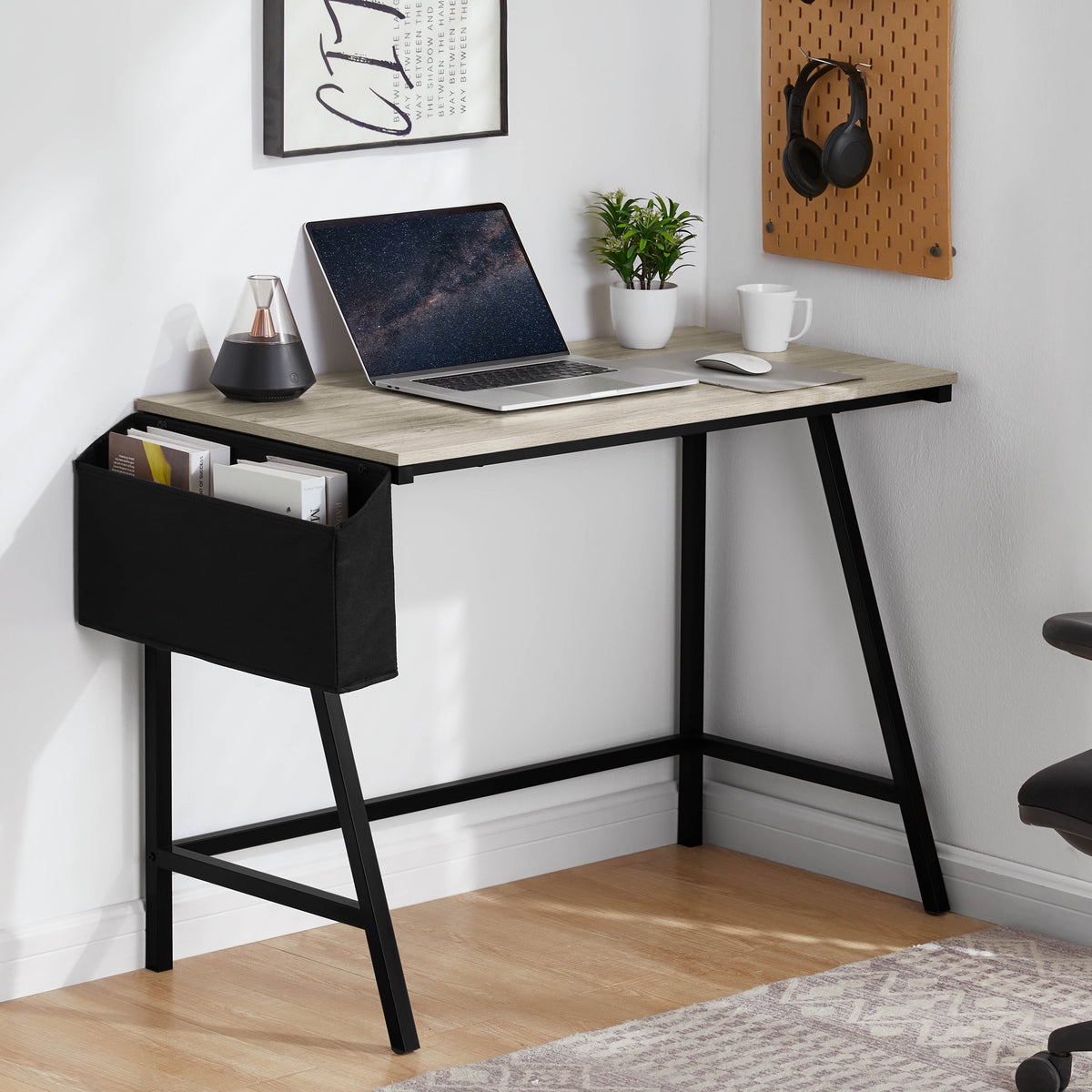 Vida Designs Brooklyn Small Computer Desk – Grey