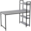 Vida Designs Brooklyn Computer Desk with 3 Shelves – Grey