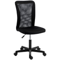 Vinsetto armless black mesh swivel office chair against a white background
